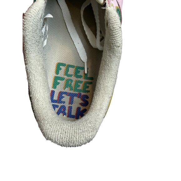 Nike Air Force 1 Low “Feel Free Let’s Talk” Multi-Colored Sneakers Pink Men’s 8 - Picture 9 of 14